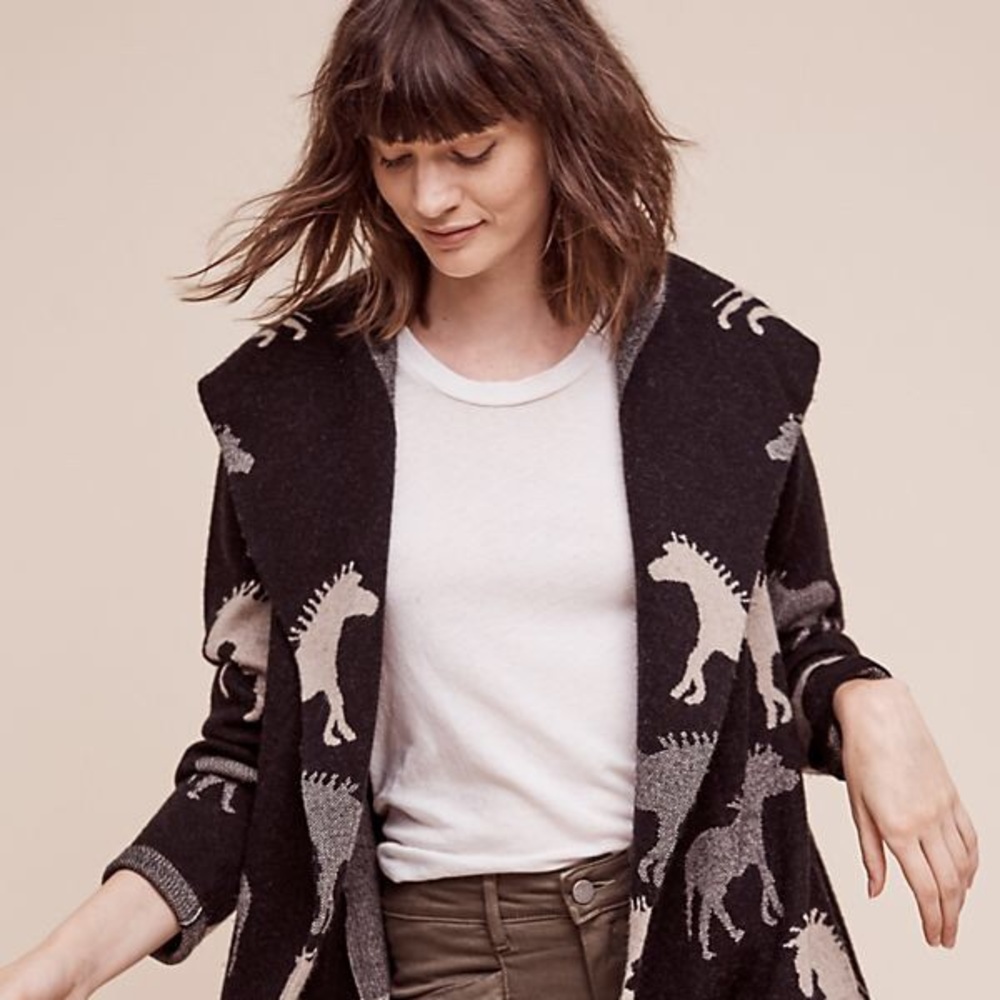 Anthropologie Field Flower’s Dressage Sweater Coat